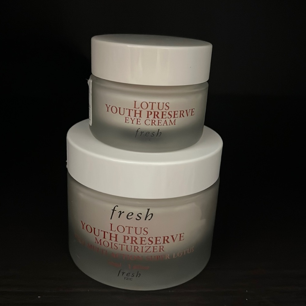 Fresh- Lotus Youth Preserve Eye Cream & Moisturizer BUNDLE